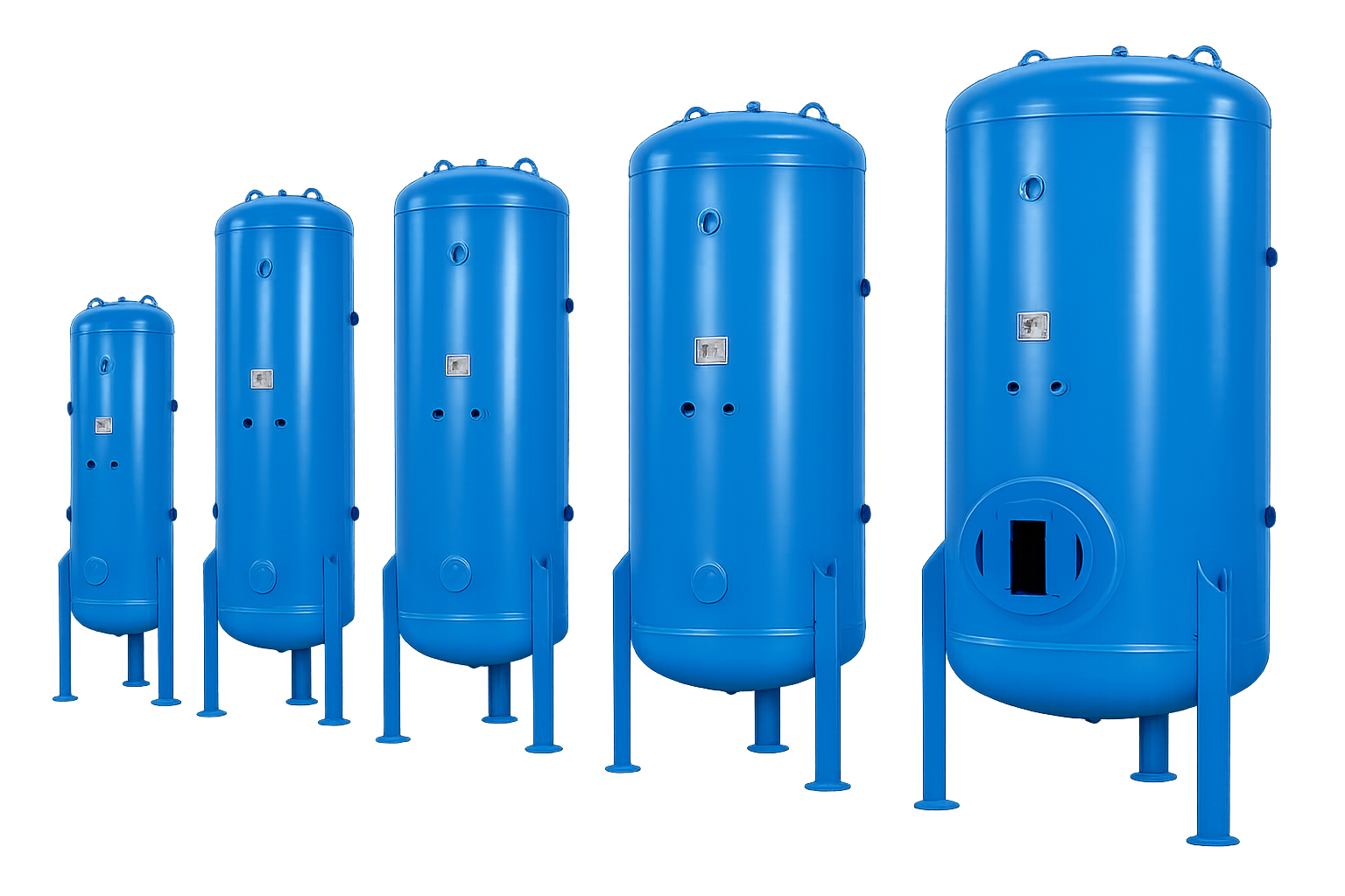 Vertical receiver pressure vessel