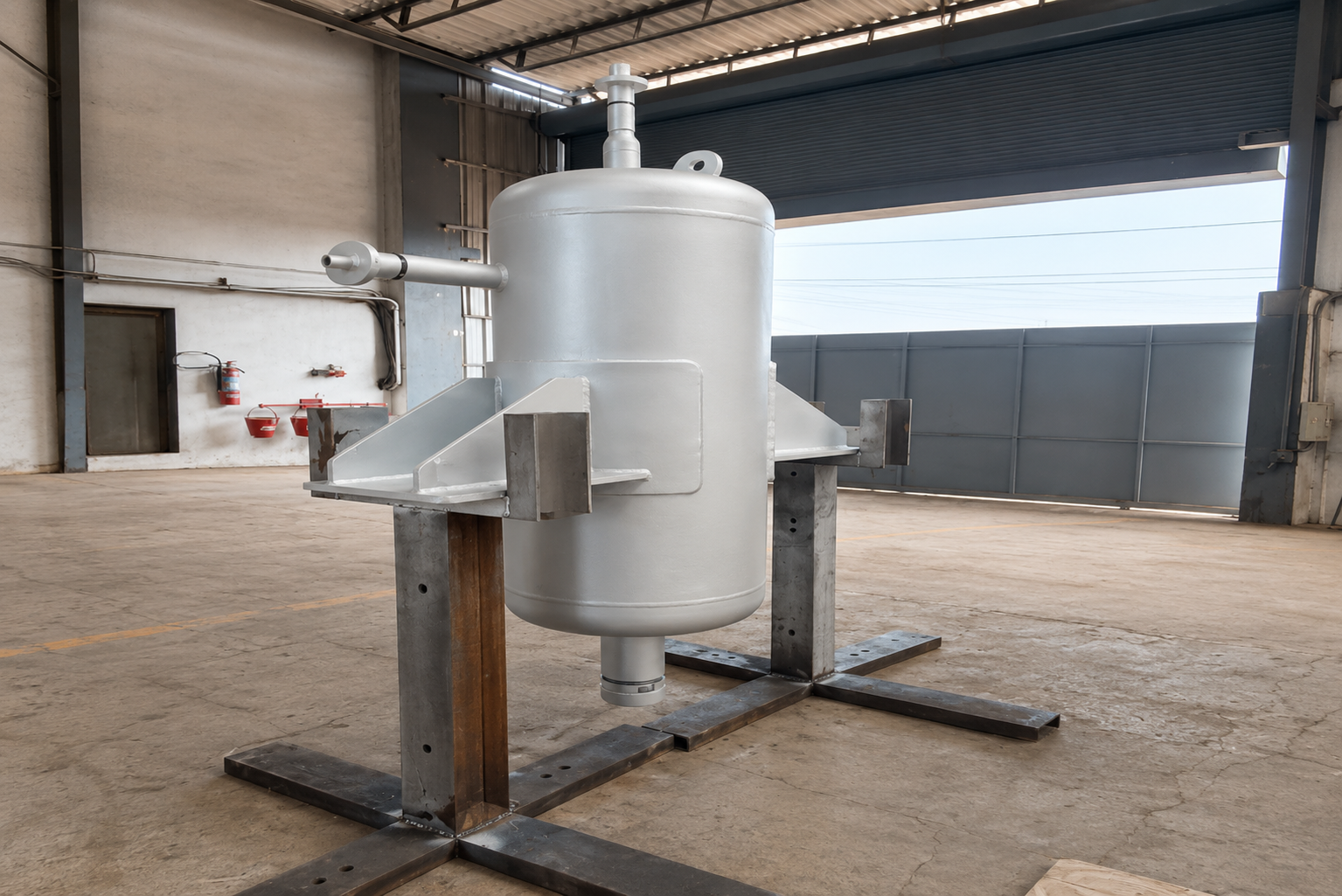 High pressure vessel 0.16 m³ at 45 KG/CM² Carbon Steel – Creative Engineering Gujarat