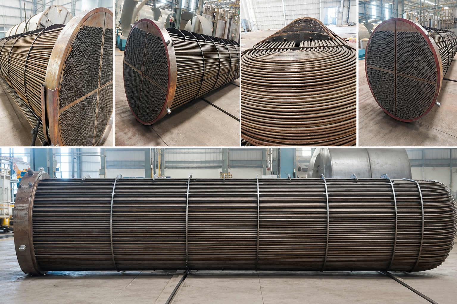 Shell and tube heat exchanger 1200 sq.m SA 179 tubes manufactured by Creative Engineering for Dahej Gujarat