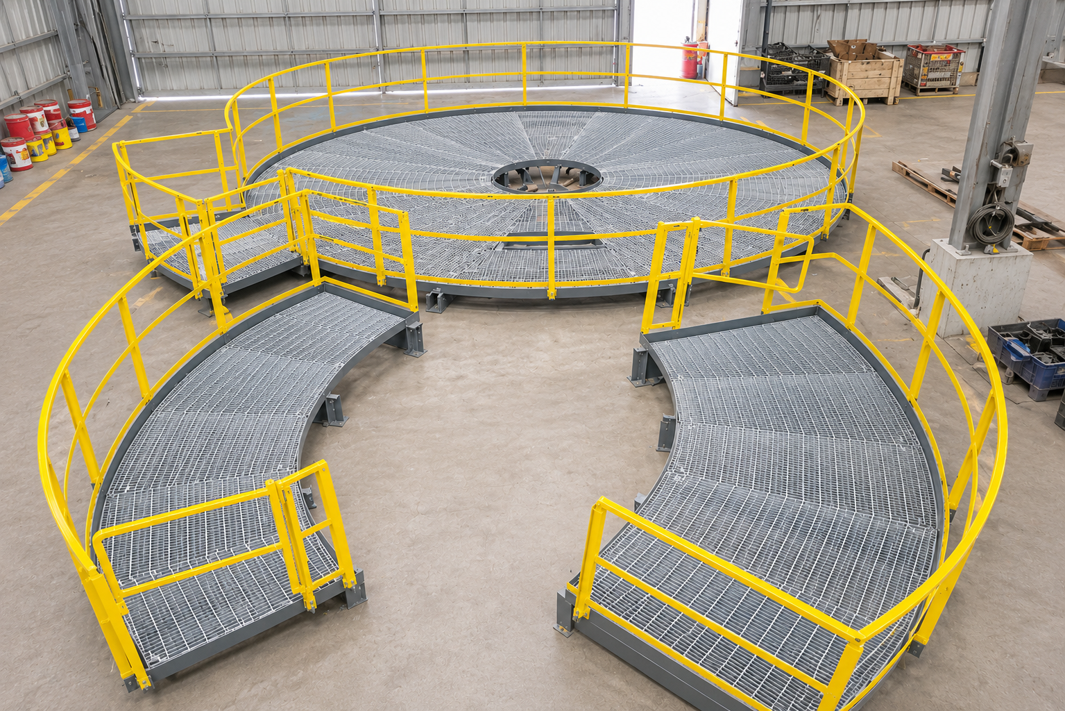 MS structure platform 6.2 metre diameter fabricated by Creative Engineering Gujarat