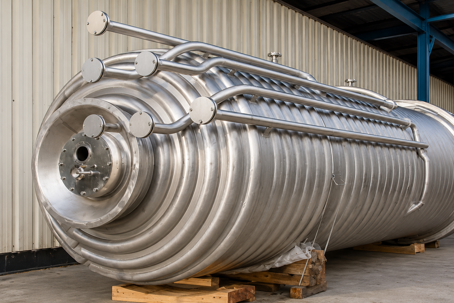 14 KL Duplex Super Duplex reactor with internal coil and limpet coil 400 RPM – Creative Engineering Dahej Gujarat