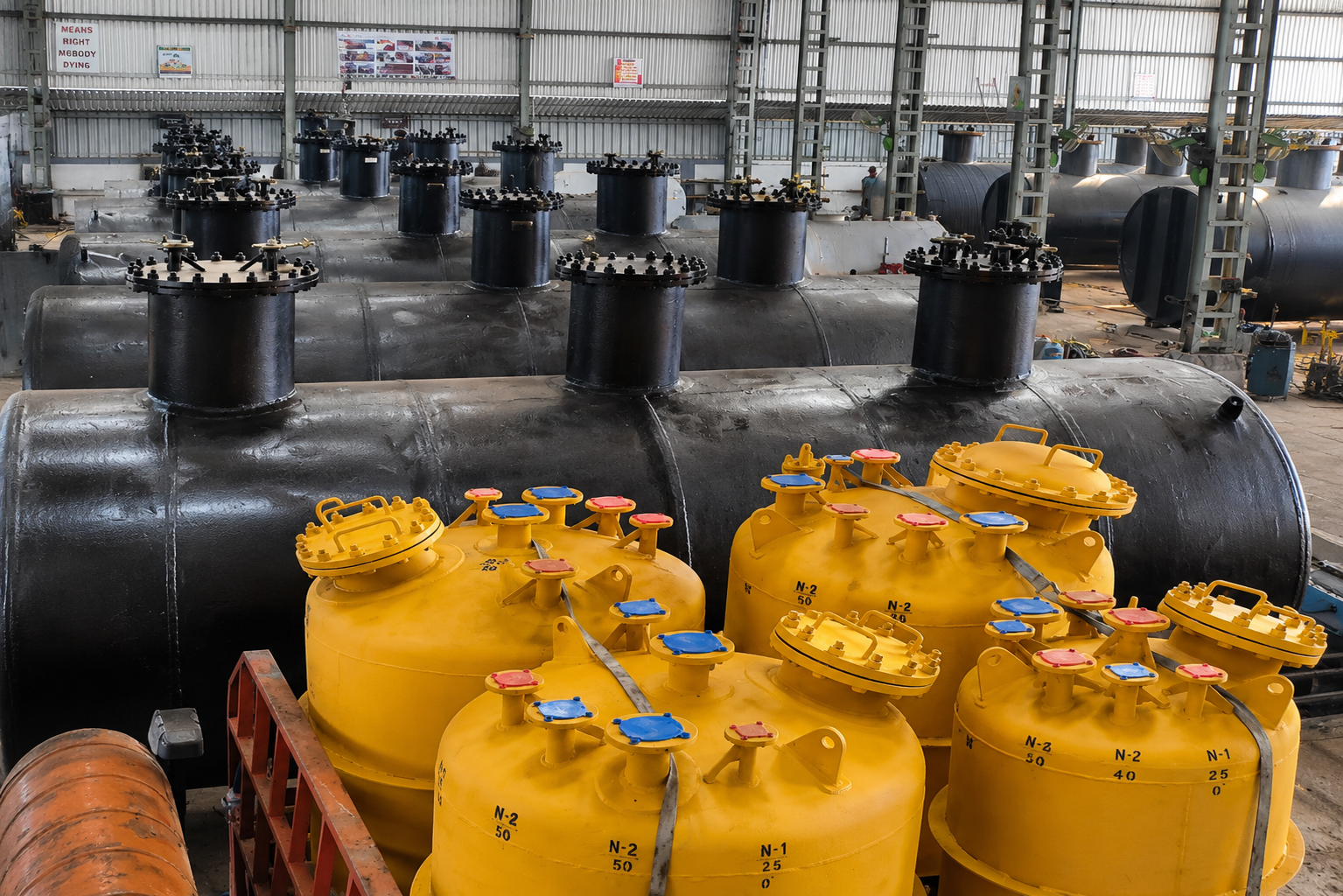 PESO approved 30 KL Carbon Steel storage tank with Bitumen lining 2650 ID – Creative Engineering Gujarat